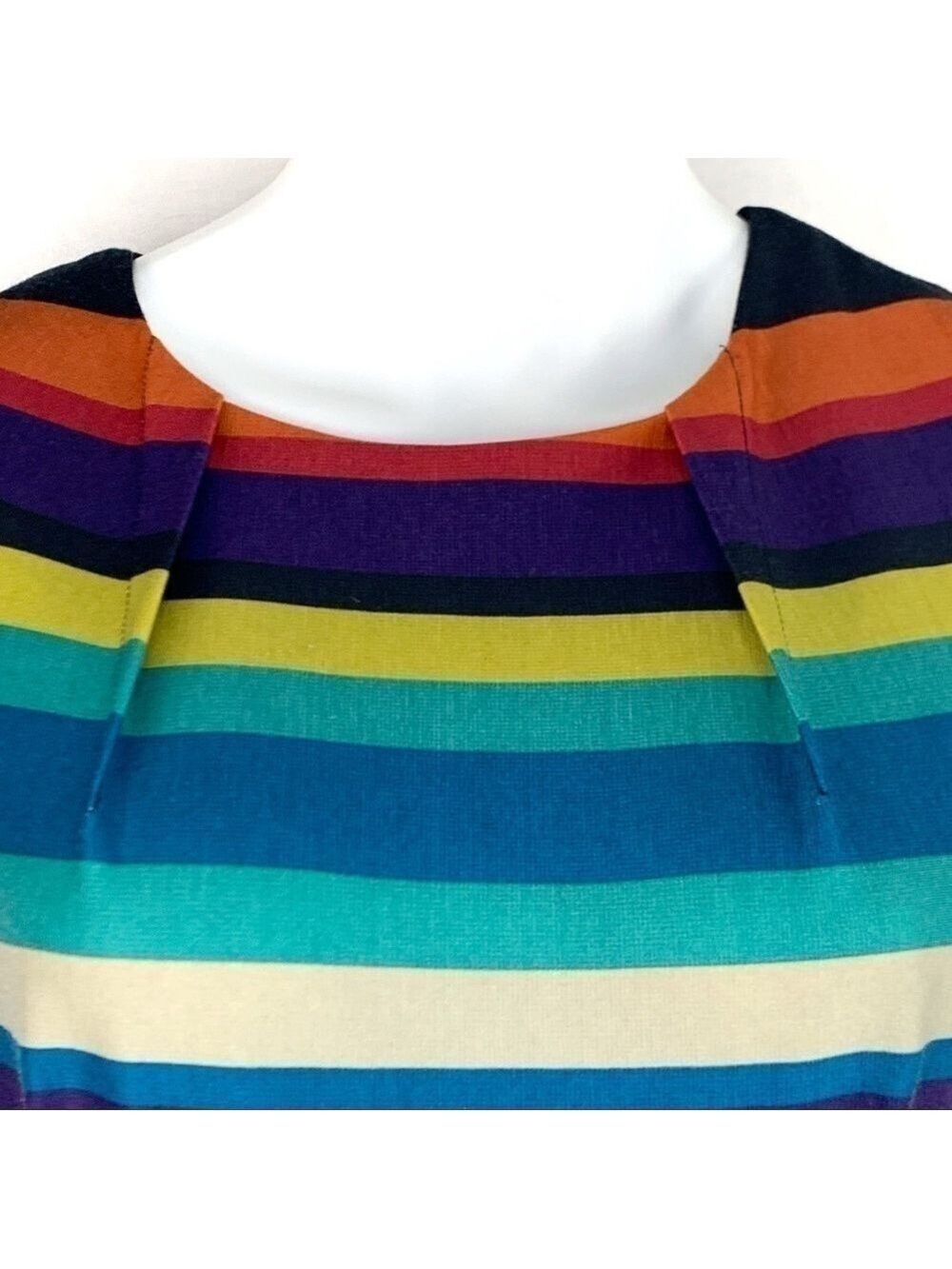 NWOT-EMMA & Michele Striped CapSleeve Belted Dress - Picture 8 of 16